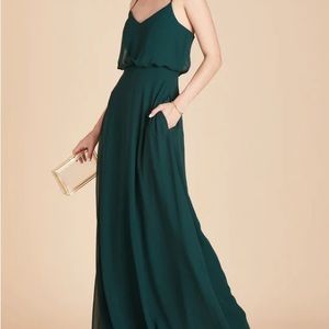 Birdy Grey Gwennie Emerald Chiffon Dress